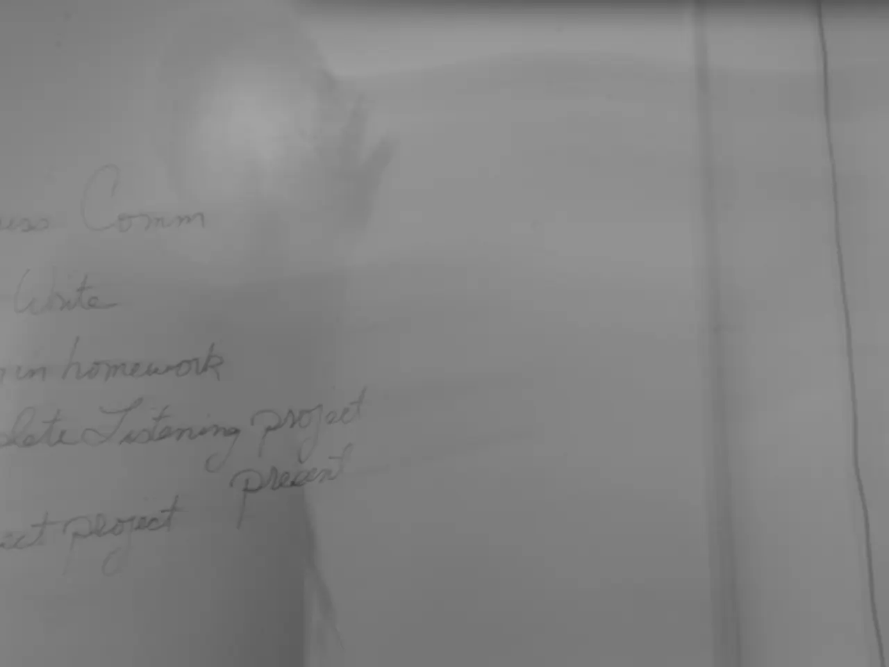 The image is of a notice board. There are few notes on the board.