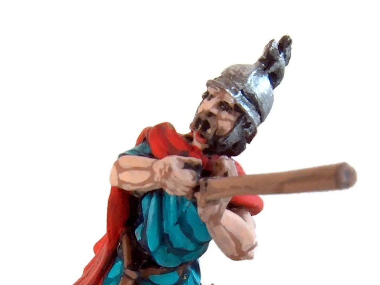 In this image we can see a sculpture of a man.