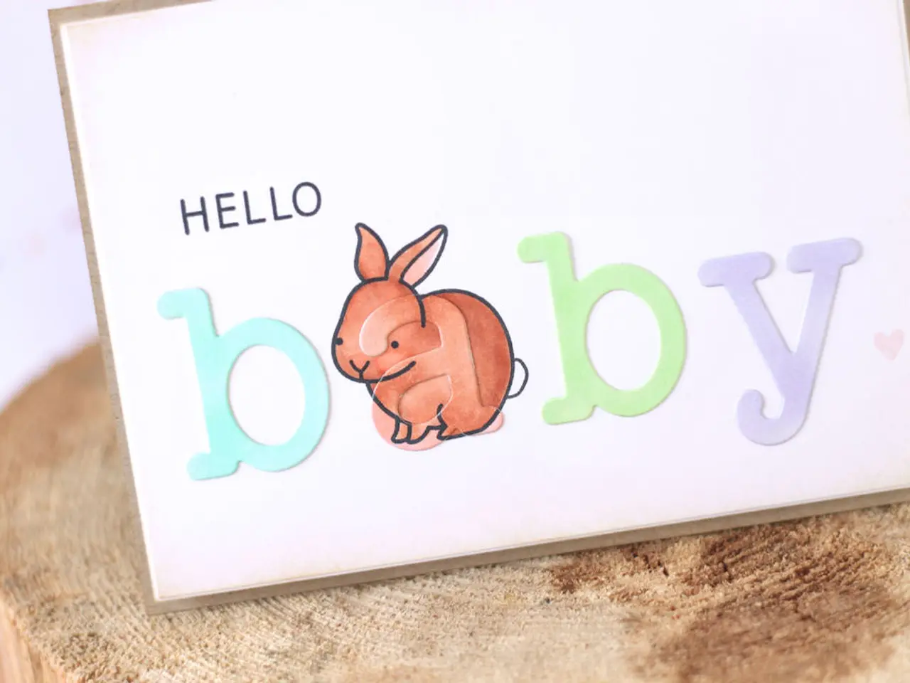 In this image there is a painted board placed in a trunk of a tree.