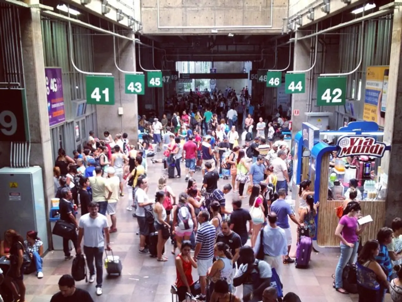 In this image, we can see people are on the path. Here we can see stall, box, pipes, boards,...