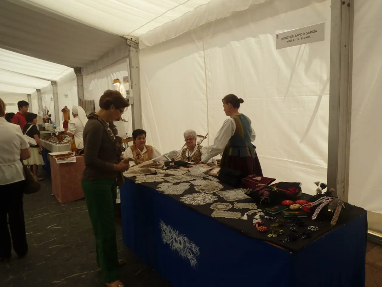 It looks like there might be some event going on, there are different stalls and few people were...