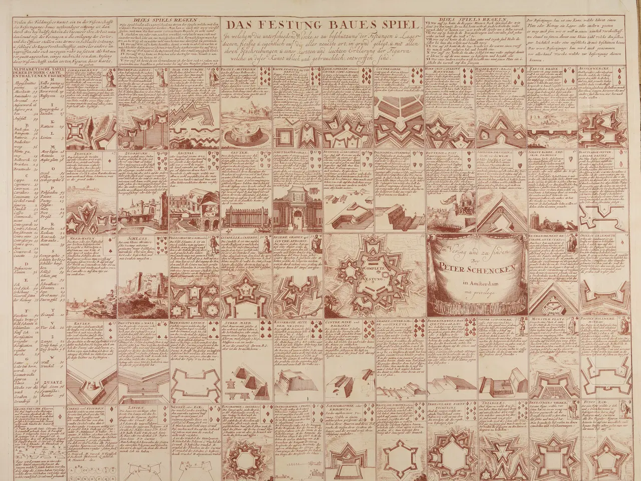 The image shows an old book with a drawing of a map on it. The map is filled with pictures and...