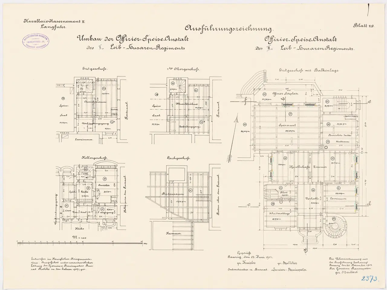 The image shows a drawing of a building with a lot of plans on it, which is the floor plan of the...