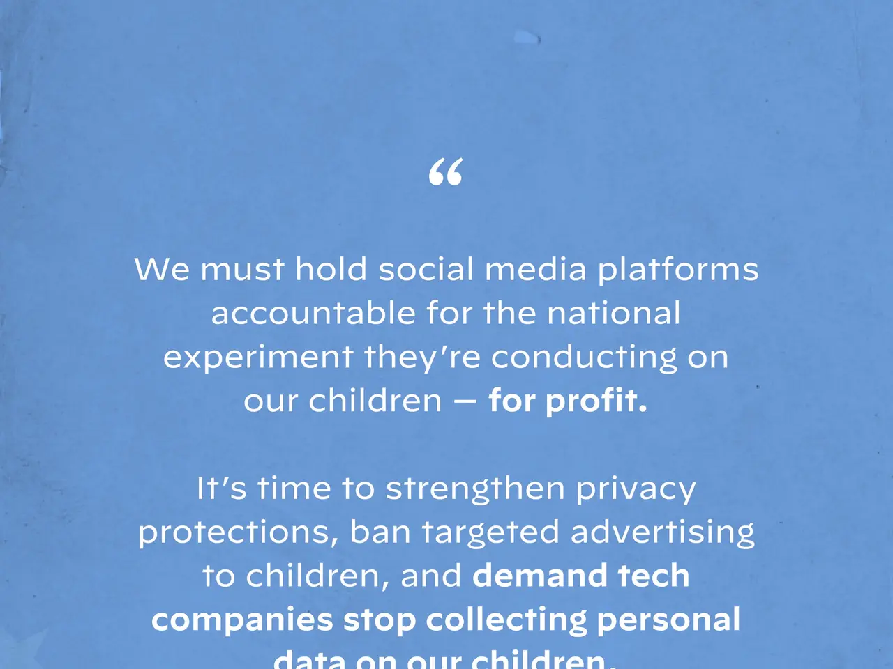 The image shows a poster with a quote from Building a Better America that reads, "We must hold...