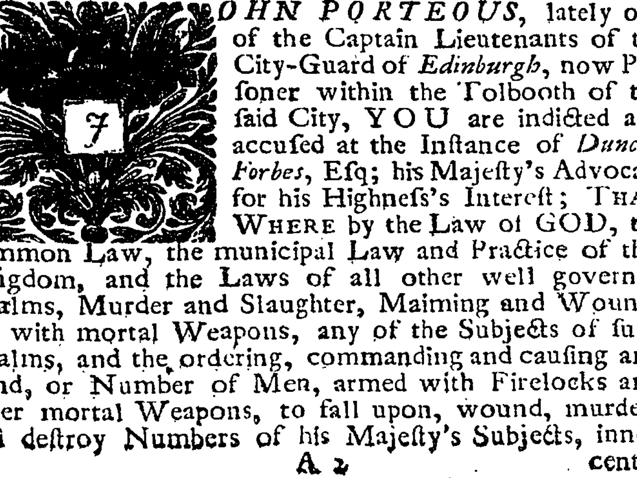 The image shows a black and white image of a man in a suit and tie, with text and a design on the...