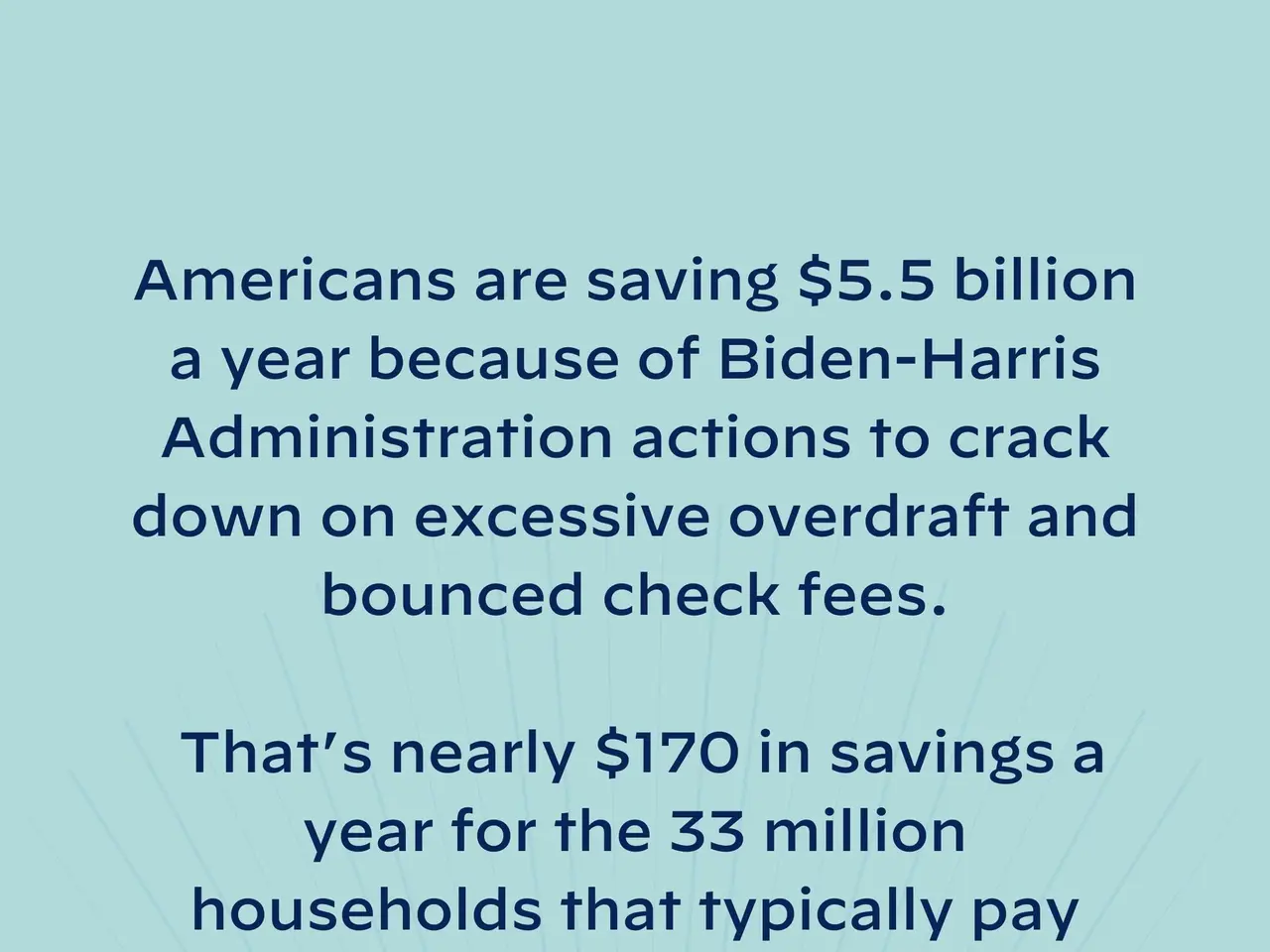 The image shows a poster with text and a logo that reads "Americans are saving $5.5 billion a year...