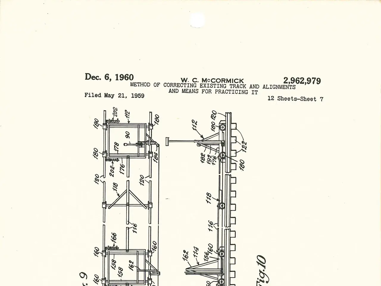 The image shows a page from a book with a drawing of a machine on it. The text on the page reads...