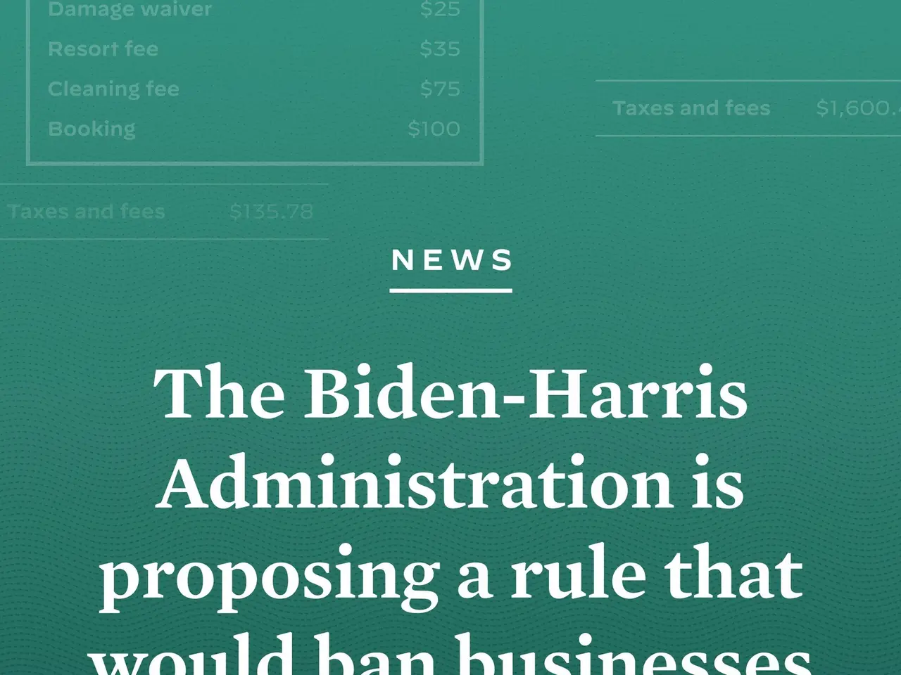 The image shows a poster with the text "The Biden-Harris Administration is Proposing a Rule That...