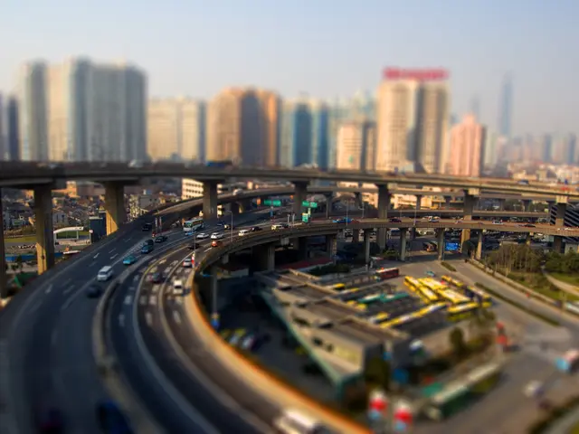 In this image, I can see three bridges and vehicles behind this three bridges, I can see certain...