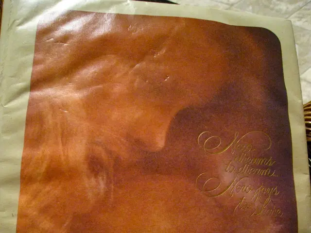 In this picture we can see the print of a person, a baby and some words on the cover.