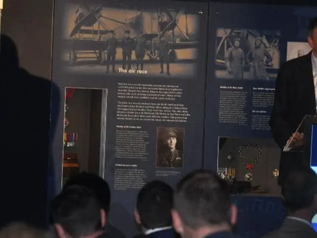 In this image on the right side there is one person who is standing, in front him there is a podium...