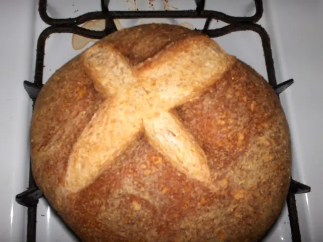 In this image there is food on the stand.