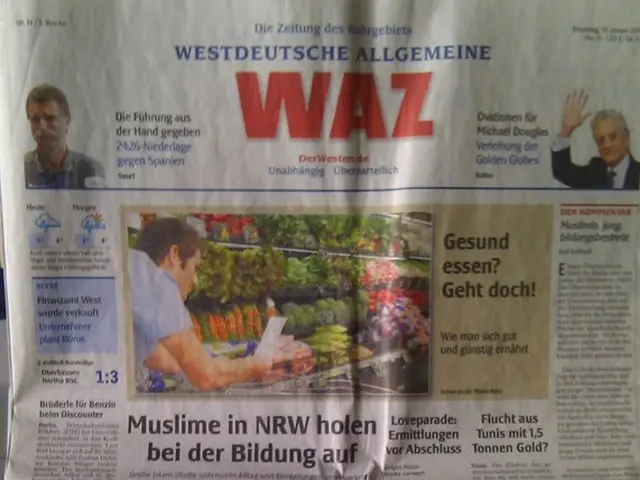 Here in this picture we can see a news paper present and on that we can see some pictures and text...