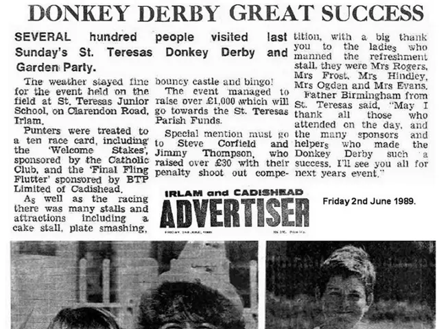 In this image there is an article of a newspaper, in this there is some text and there are two...