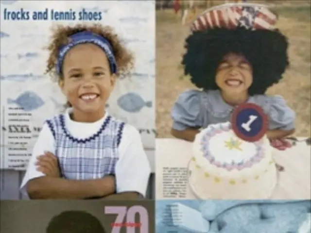 In this image we can see a collage of pictures with a group of children and some text on it.