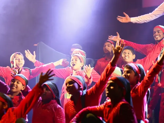 In this picture I can see a number of people wearing the costumes.