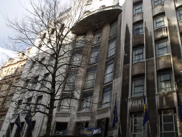 These are the buildings with the windows. At the bottom of the image, I can see a banner and the...