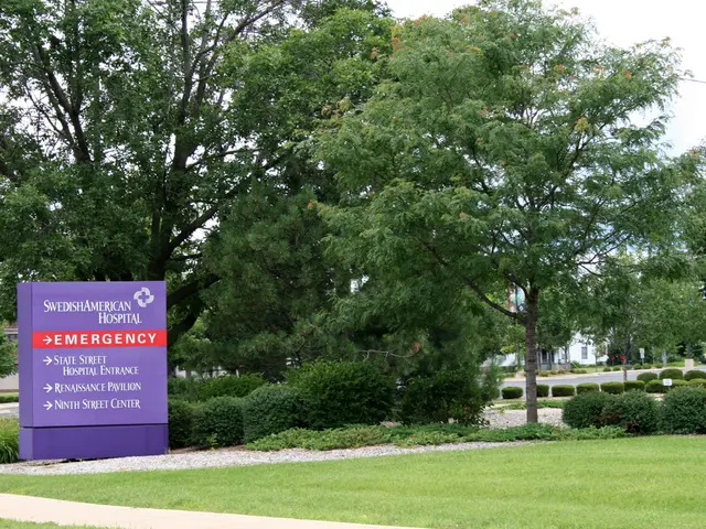 At the bottom of the picture, we see grass. Beside that, we see a violet color board with text...