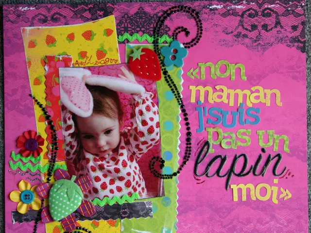 In this picture we can observe a greeting card which is in pink color. We can observe green,...