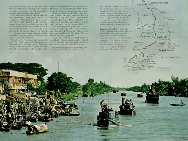 In this image we can see an article. There is something written. Also there is a map. At the bottom...