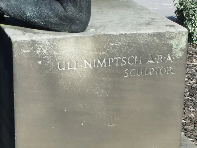 In foreground of the picture there is a stone, on the stone there is text. At the top it might be a...