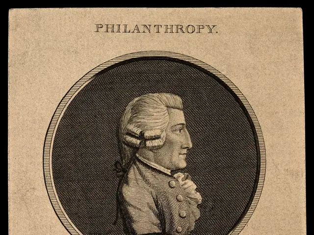 The image shows a portrait of John Howard, the first President of the United States, on a paper...