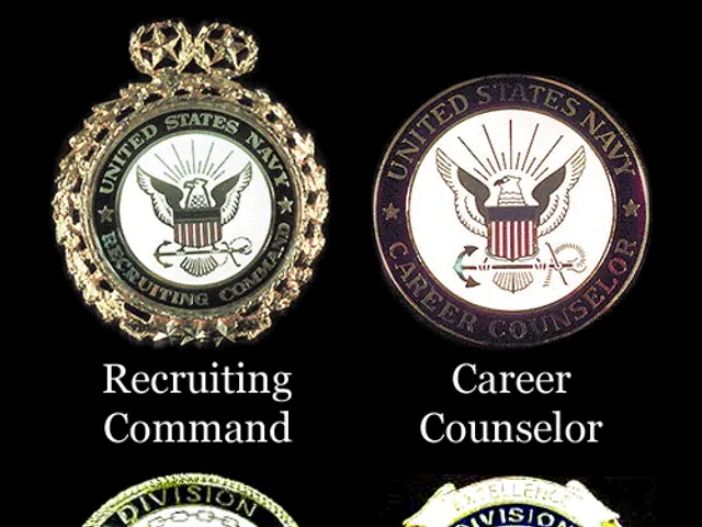 The image shows a black background with four logos of the Recruiting Command, Career Counselor,...