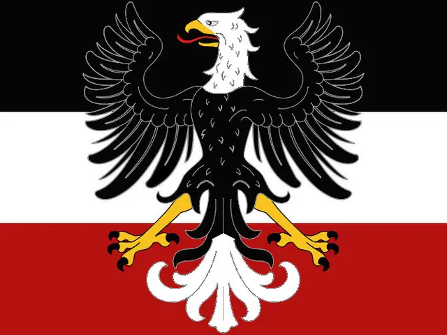 The image shows the flag of Austria, which is composed of three horizontal stripes of red, white,...