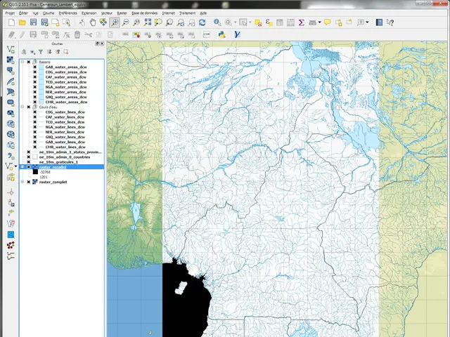 The image shows a computer screen with a map of the United States on it. The map is displayed on a...