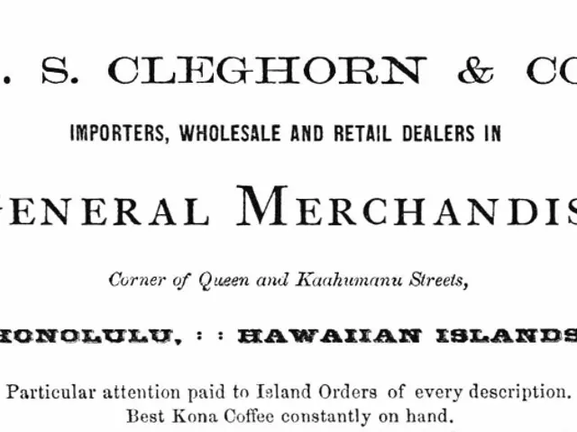 The image shows a black and white paper with the text "A.S. Cleghorn & Co. Importers, Wholesale and...