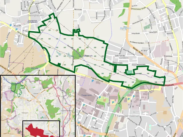The image shows a map of the city of Berlin with a green line indicating the proposed route. The...