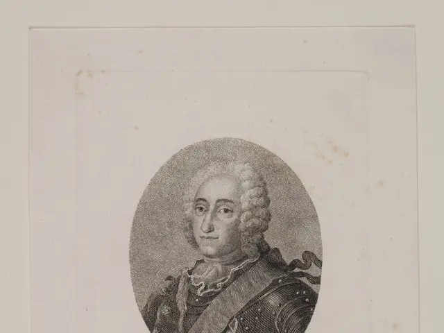 The image shows a portrait of Frederick IV, the King of Norway, with a human face. The portrait is...