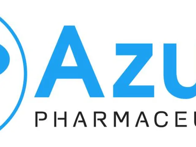The image shows the azure pharmaceuticals logo on a white background. The logo consists of the...