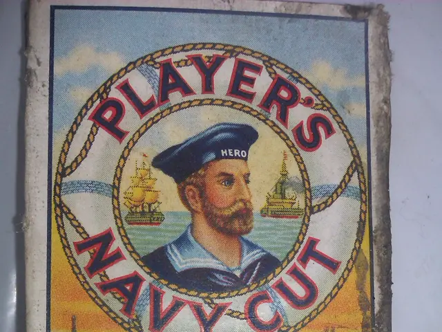 The image shows a poster on the wall with a picture of a person and text that reads "Player's Navy...