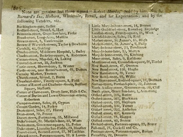 The image shows an old book with a list of items on it, which is the first page of the 1805 trade...