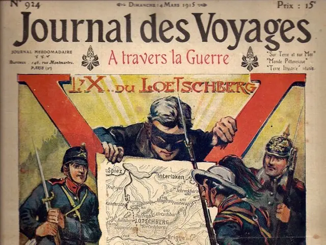 The image shows a book titled "Journal des Voyages N°924 - A Travers la Guerre" with a cover page...