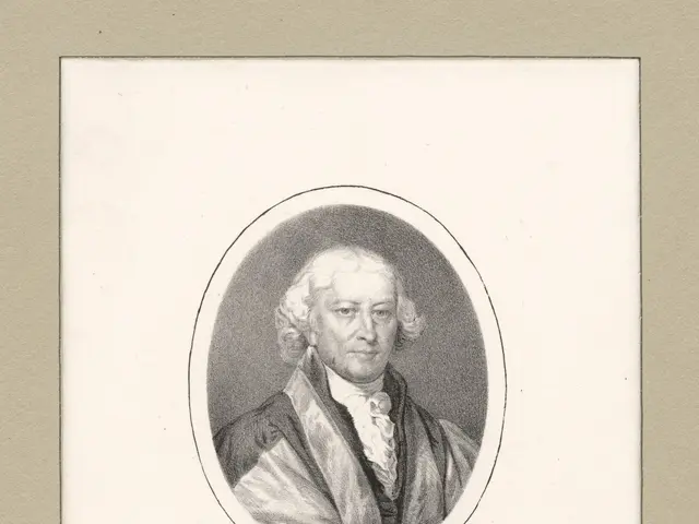 The image shows a portrait of William Samuel Johnson, the third President of Columbia College from...