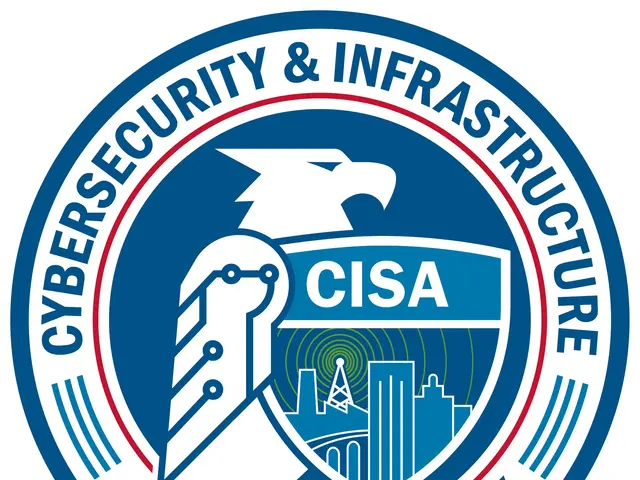 The image shows the logo of the CISA Cybersecurity and Infrastructure Security Agency, which...