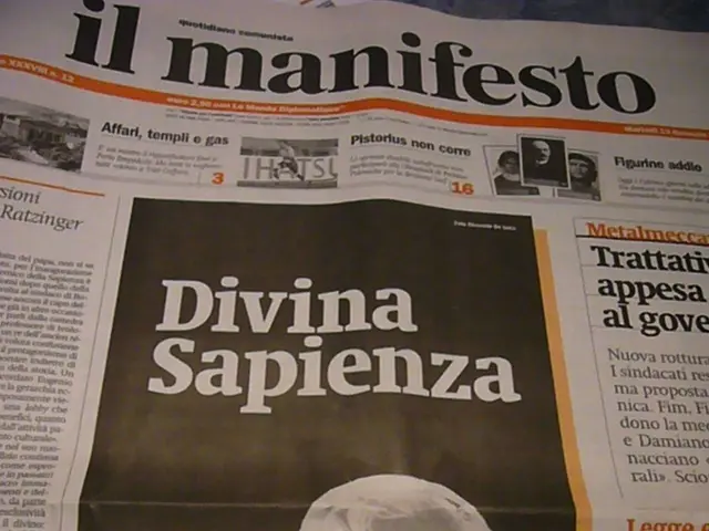 In this image in the center there is one news paper, and some text is written in that newspaper.