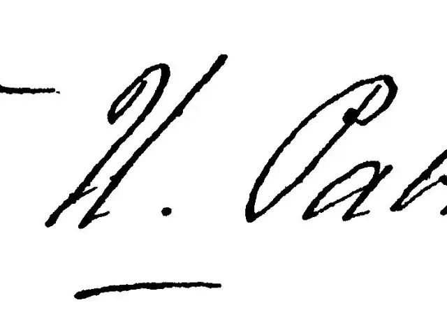 The image shows a black and white photo of the signature of N.H. Caboz, the founder and CEO of the...