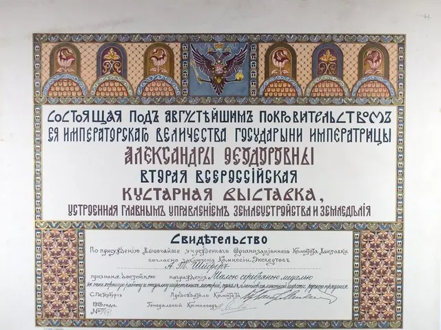 The image shows a certificate issued by the Russian government on a white background. The...