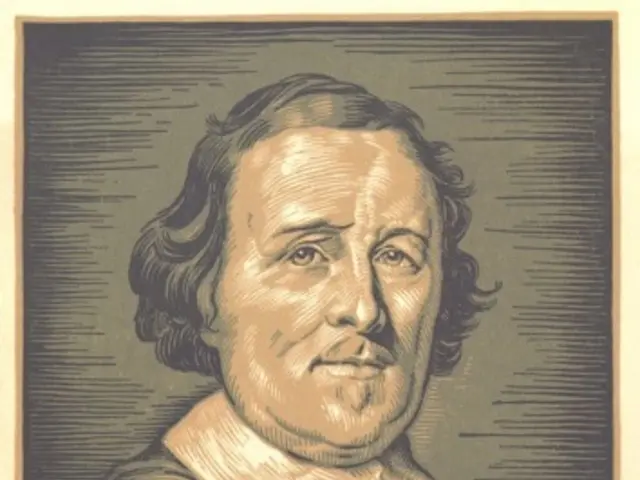 The image shows a portrait of Hermann Boerhaave, a German philosopher, with a human face. At the...