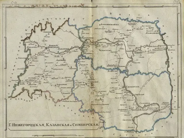 The image shows an old book with a map of Ukraine on it. The map is detailed and shows the various...