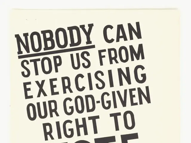The image shows a poster with the text "Nobody can stop us from exercising our God-given right to...