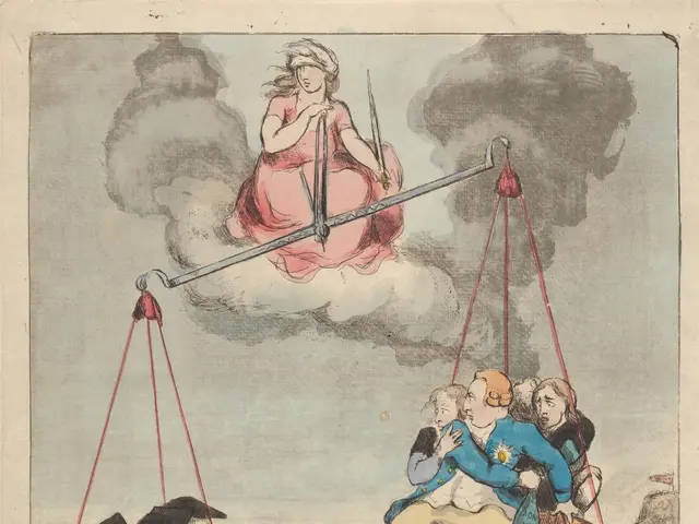 The image shows a paper with a drawing of a group of people on a swing, with one person sitting on...
