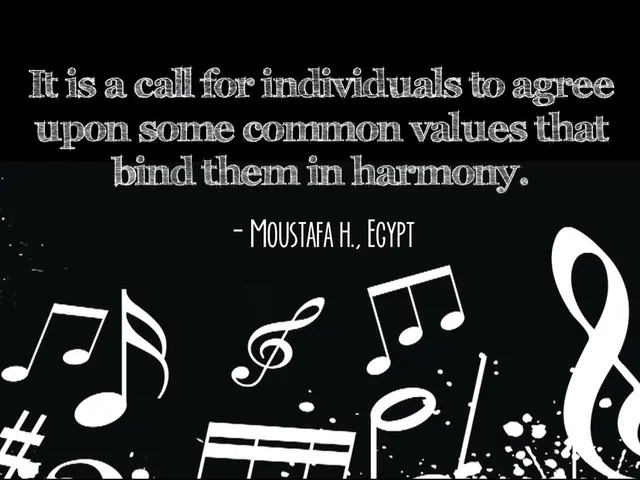 The image shows a poster with a quote from Moustafa H. Egypt that reads "It is a call for...