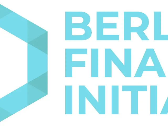 The image shows the logo of the Berlin Finance Initiative, which consists of a white background...