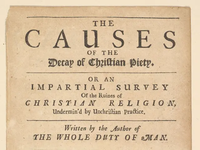 The image shows a paper with text and an image of a building. The text reads "The Causes of the...