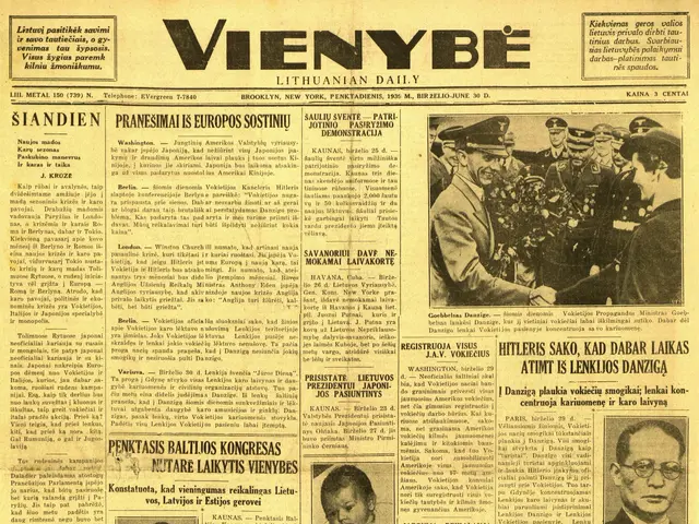 The image shows the front page of the Vienna Daily newspaper, featuring pictures of several people...