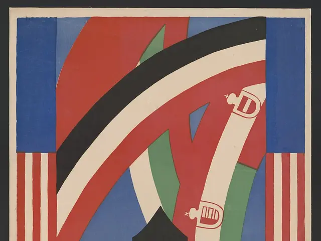 The image shows a poster for the Charity Bazaar for the Widows and Orphans of German, Australian,...